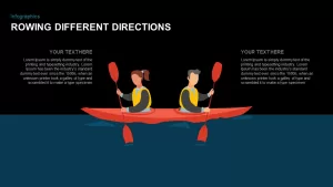 infographic rowing different directions slide