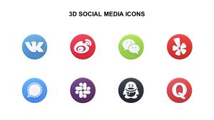 Free 3D Social Media Icons Templates For PowerPoint