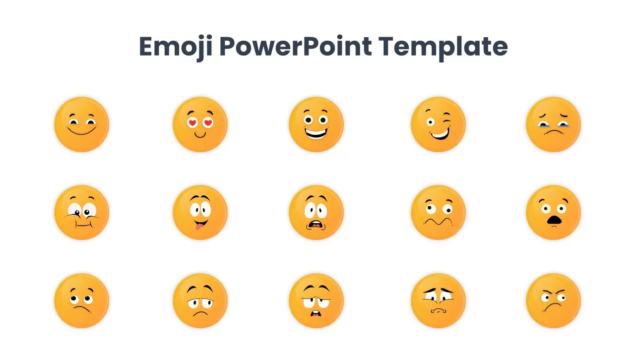 free set of emoji template for ppt