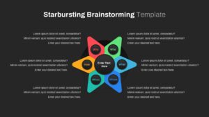 starbursting brainstorming template ppt