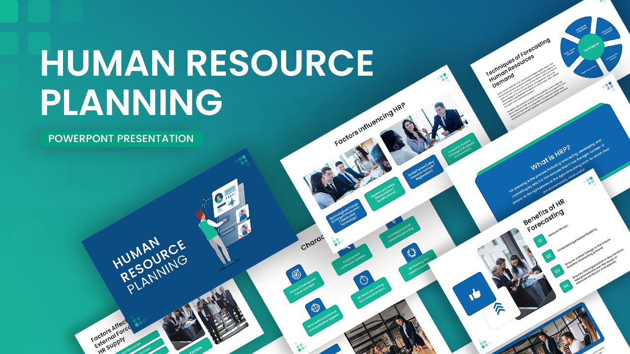 Human Resource Planning powerpoint presentation template featured image