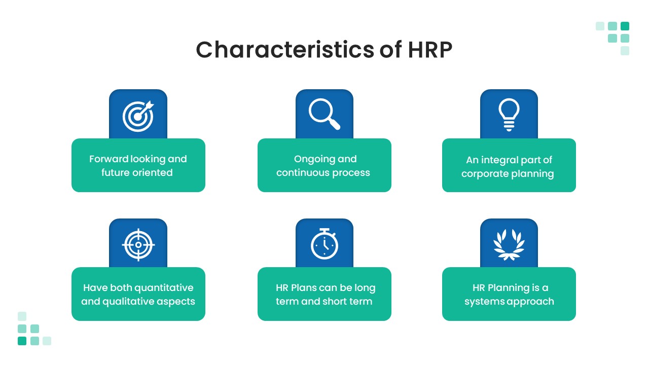 Human Resource Planning powerpoint template characteristics