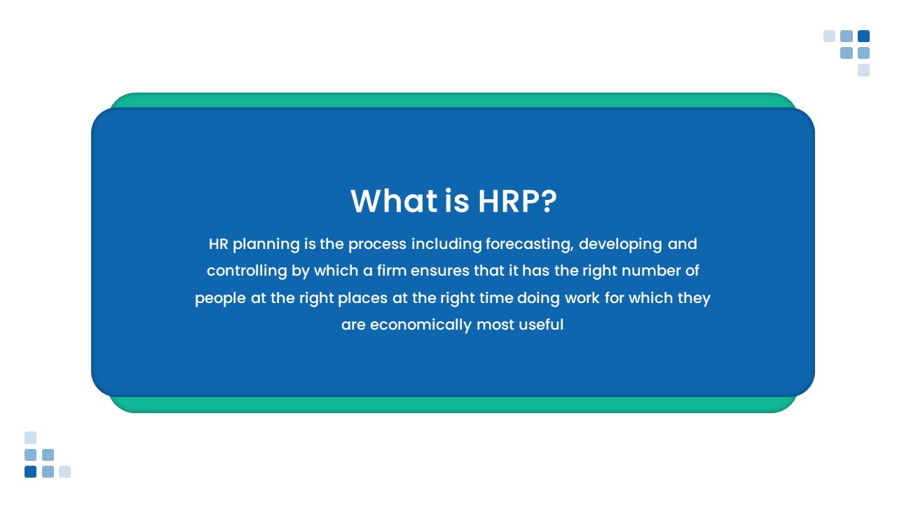 Human Resource Planning powerpoint template notes