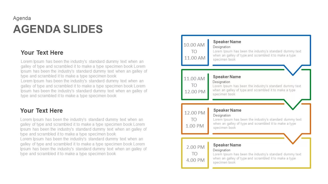 agenda presentation template