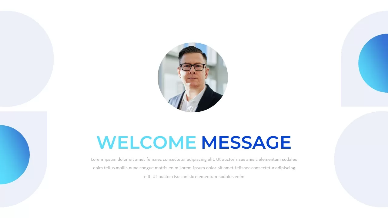 welcome message