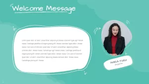 welcome message