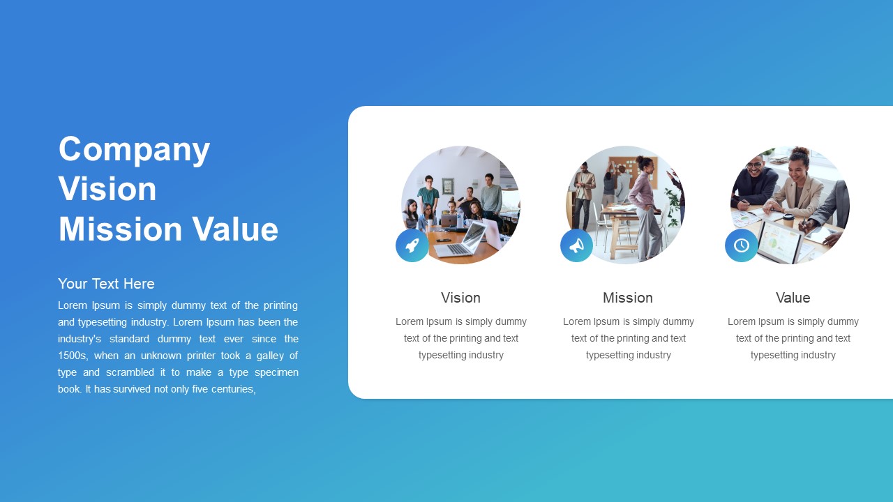 Minimal PowerPoint Template Mission Vision