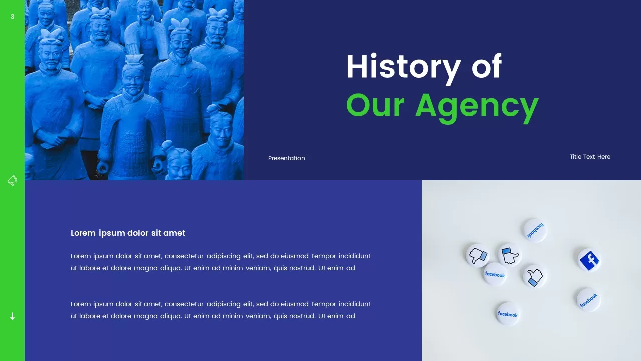 history of agency slide of marketing agency deck