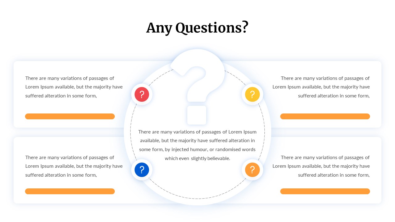 Any Questions Template sections