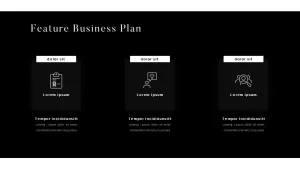 Business Plan Black and White Business Plan Presentation Template