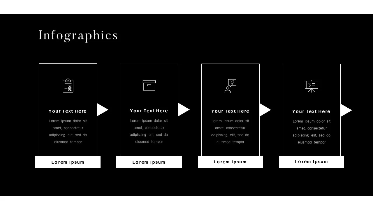 Infographics Black and White Business Plan Presentation Template