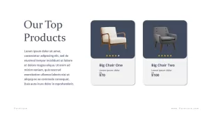 Product page Furniture Presentation PowerPoint template