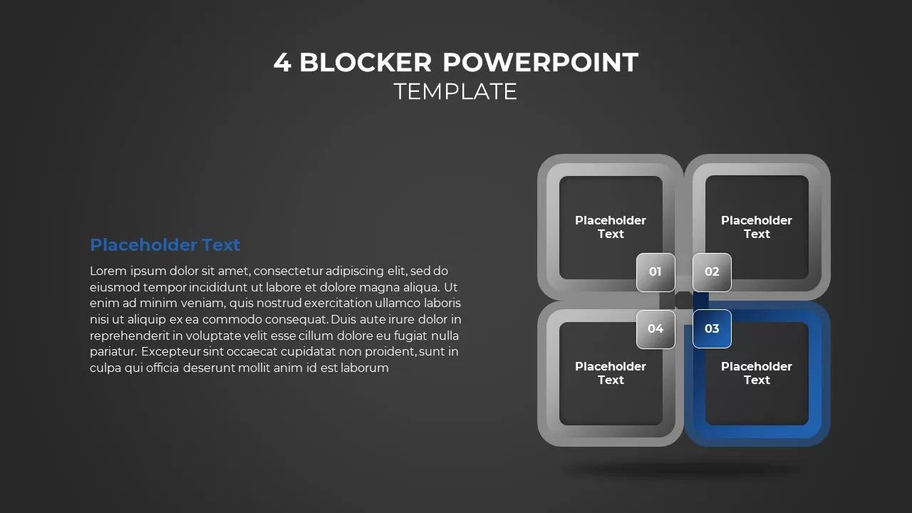 4 block slide template