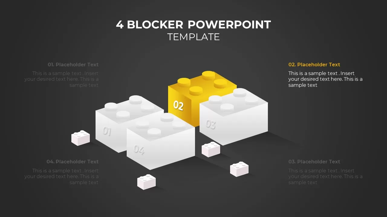 4 blocks slide ppt11 template