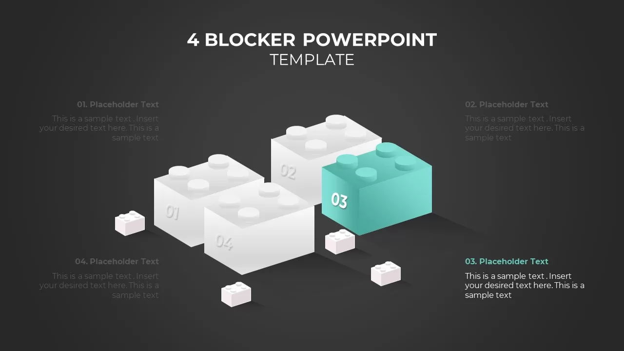 4 blocks slide ppt12 template