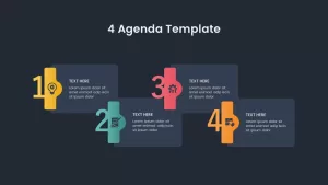 4 step agenda powerpoint infographic template