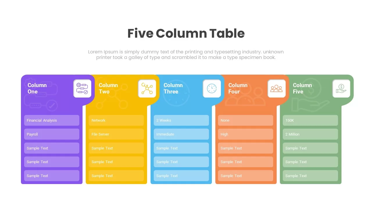 5 column template