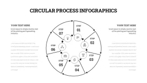 Black and white infographic template ppt