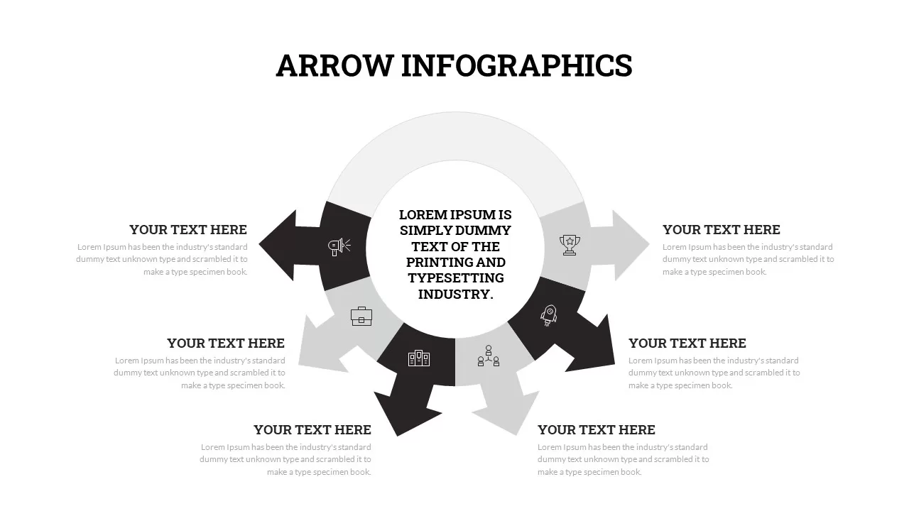 Black and white ppt template