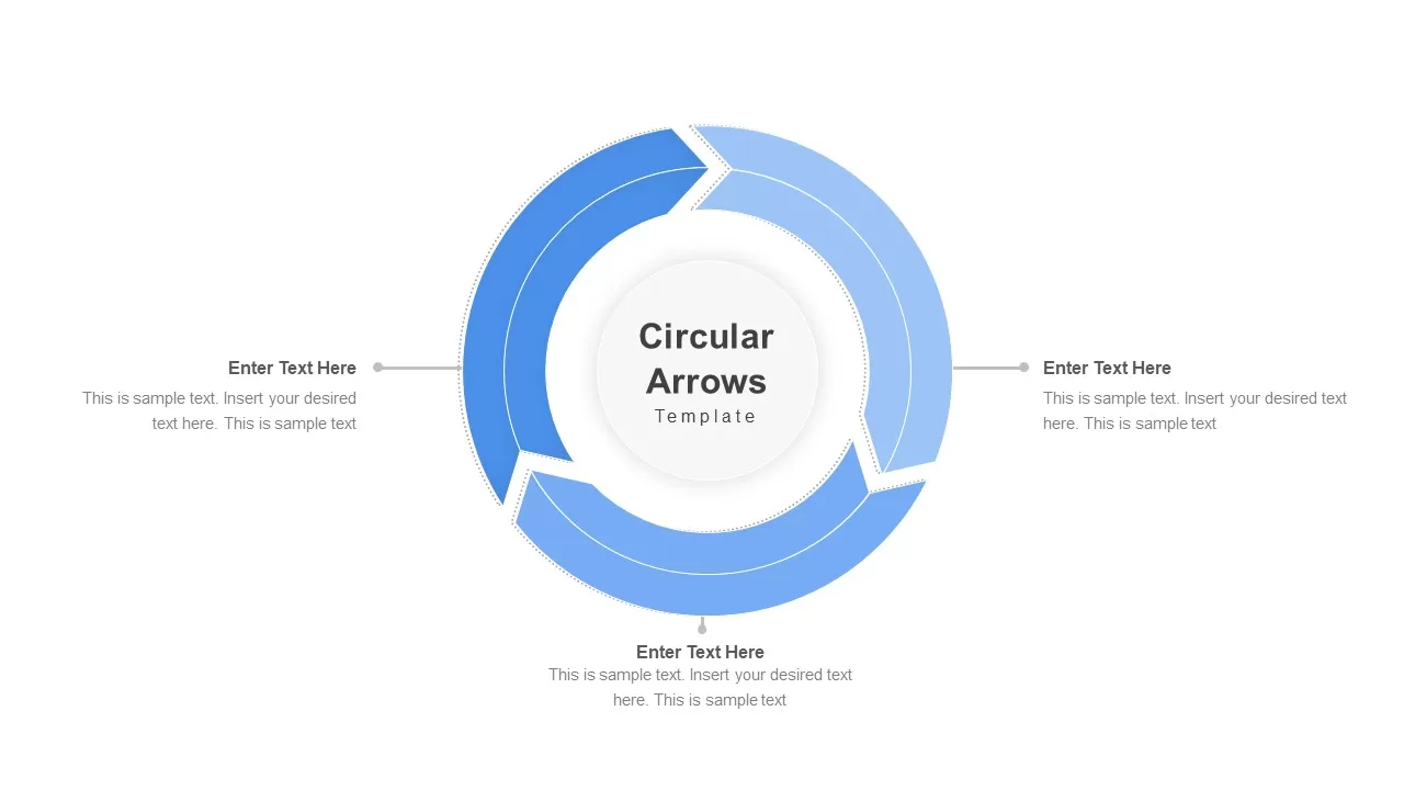 Circular arrow ppt infographics