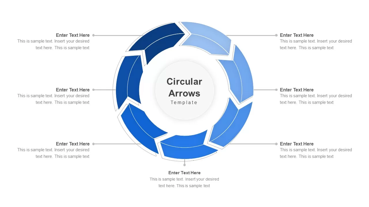 Circular arrow template infographic