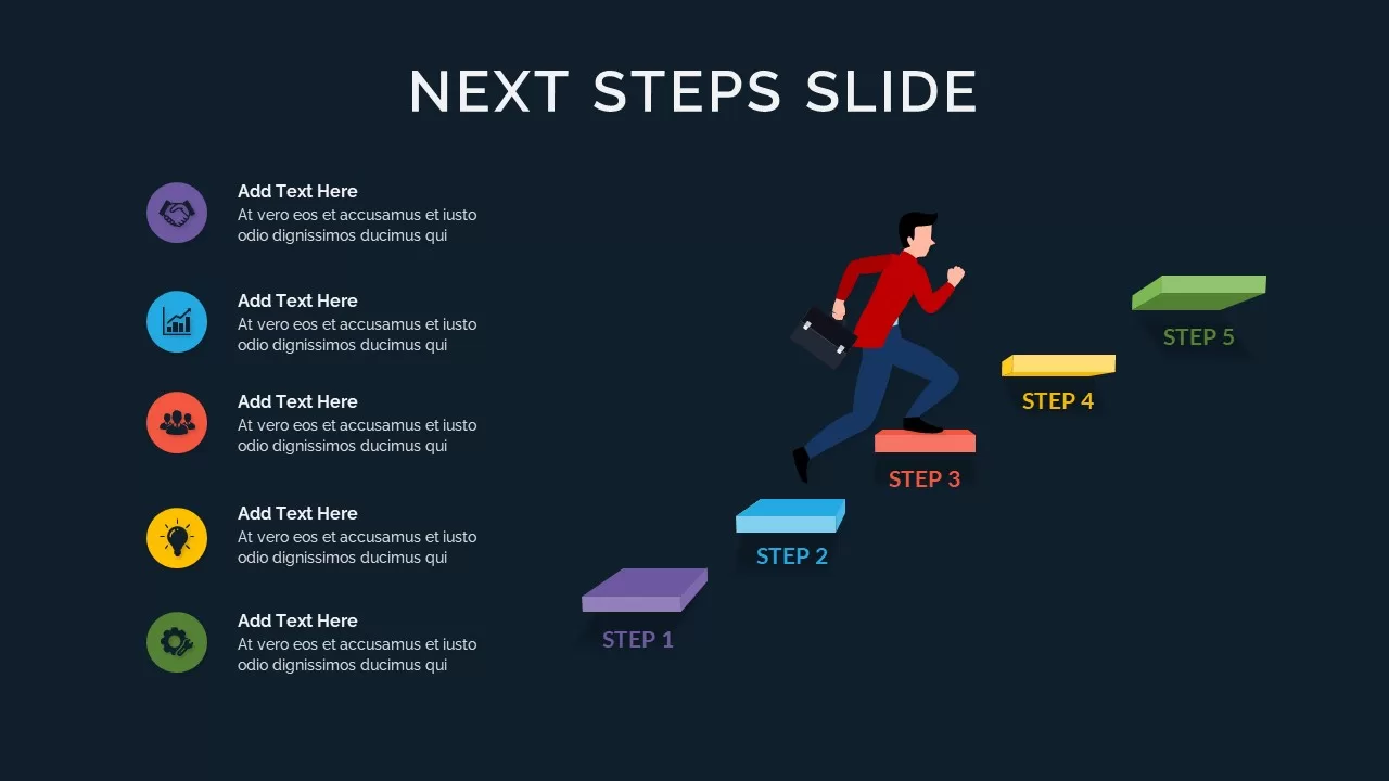 Next Steps pptTemplate