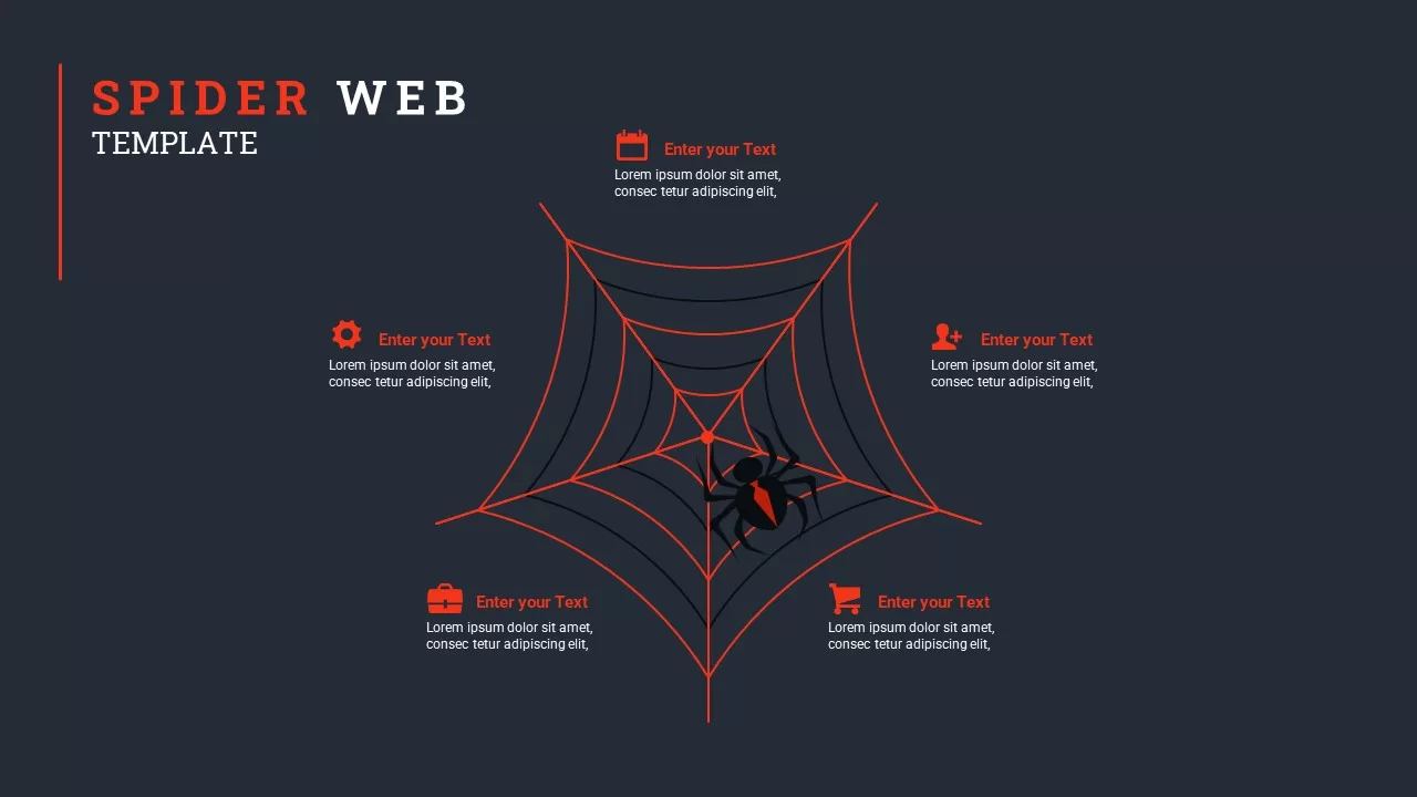 Spider Web ppt Template