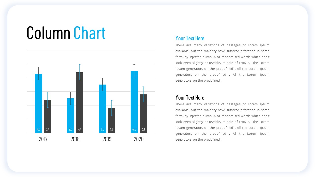 Column Chart PowerPoint Template