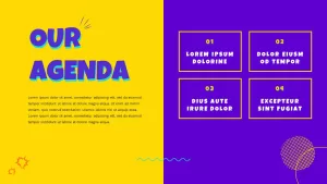 pop art template agenda