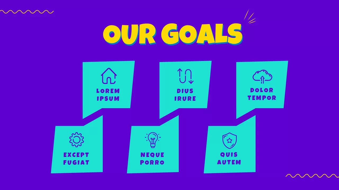 pop art template our goals