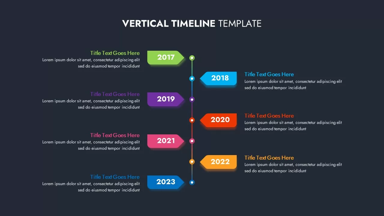 vertical powerpoint timeline