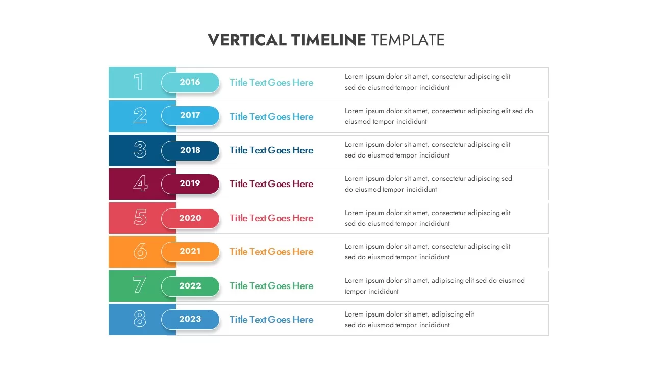 vertical timelines