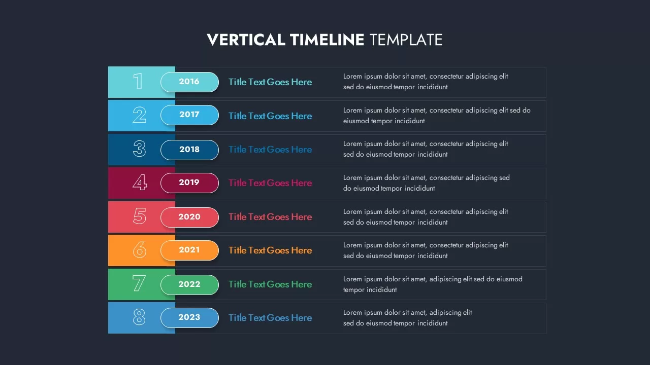 vertical timelines template