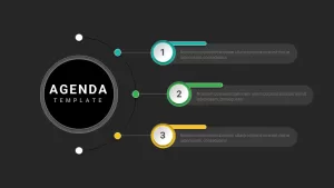 3 Stage Agenda Template Dark