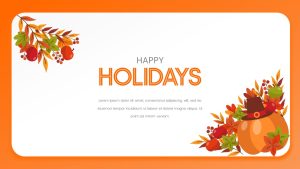 Holiday ppt Template orange