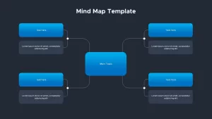 Mind Map Template for PowerPoint Dark