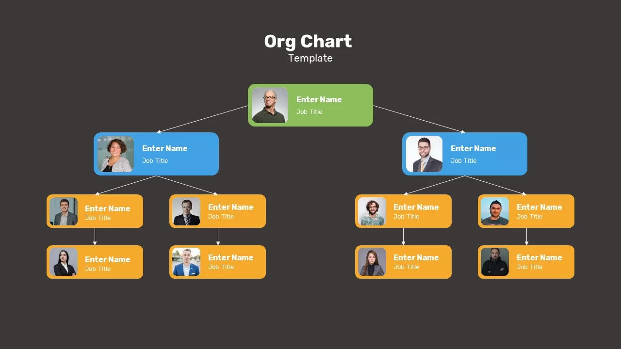 Org Chart Infographic Dark