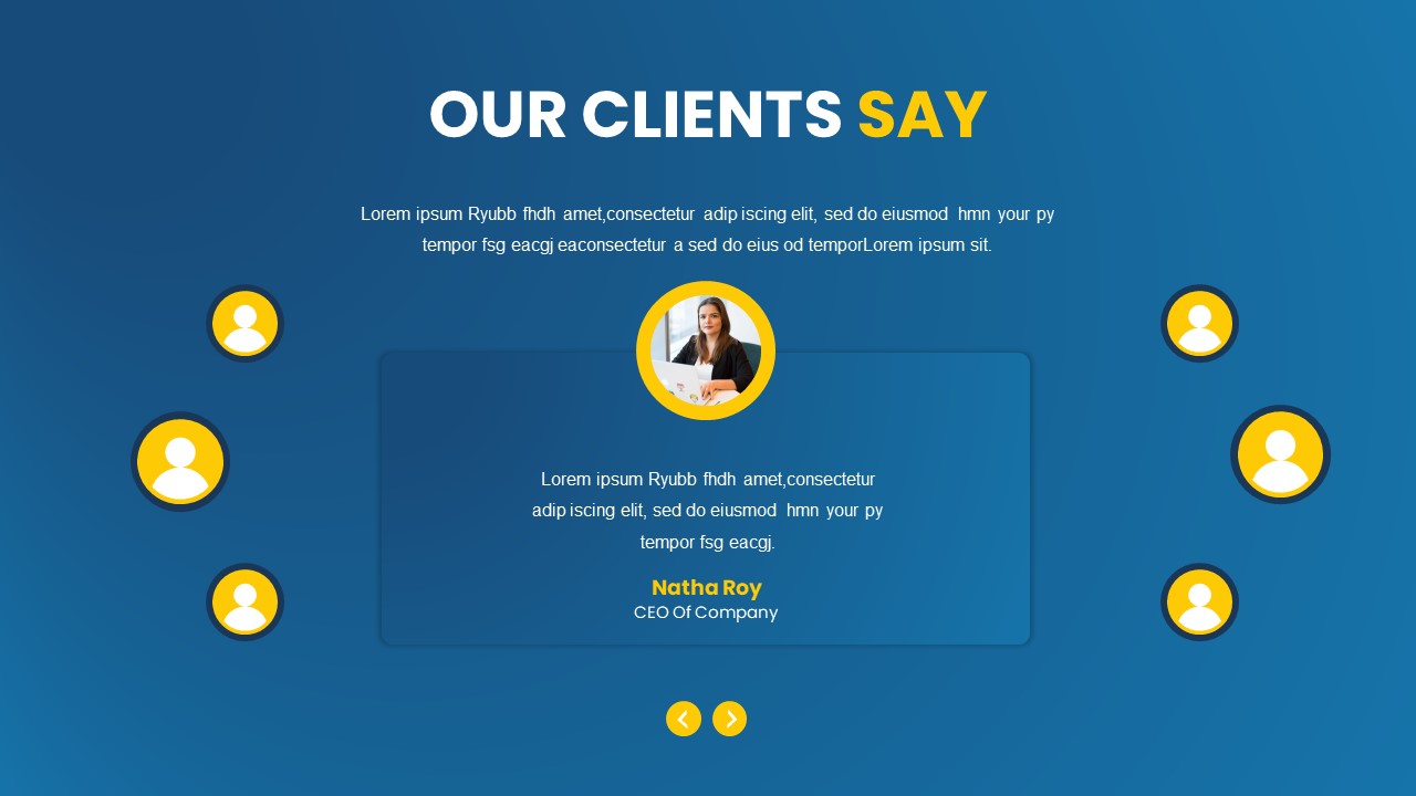 Product Landing Page Presentation Template clients