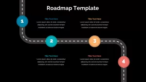 Roadmap Infographics for PowerPoint Dark