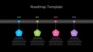 Roadmap Timeline Template Dark