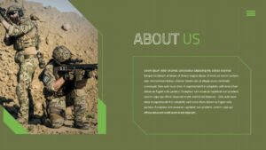 army PowerPoint template about us