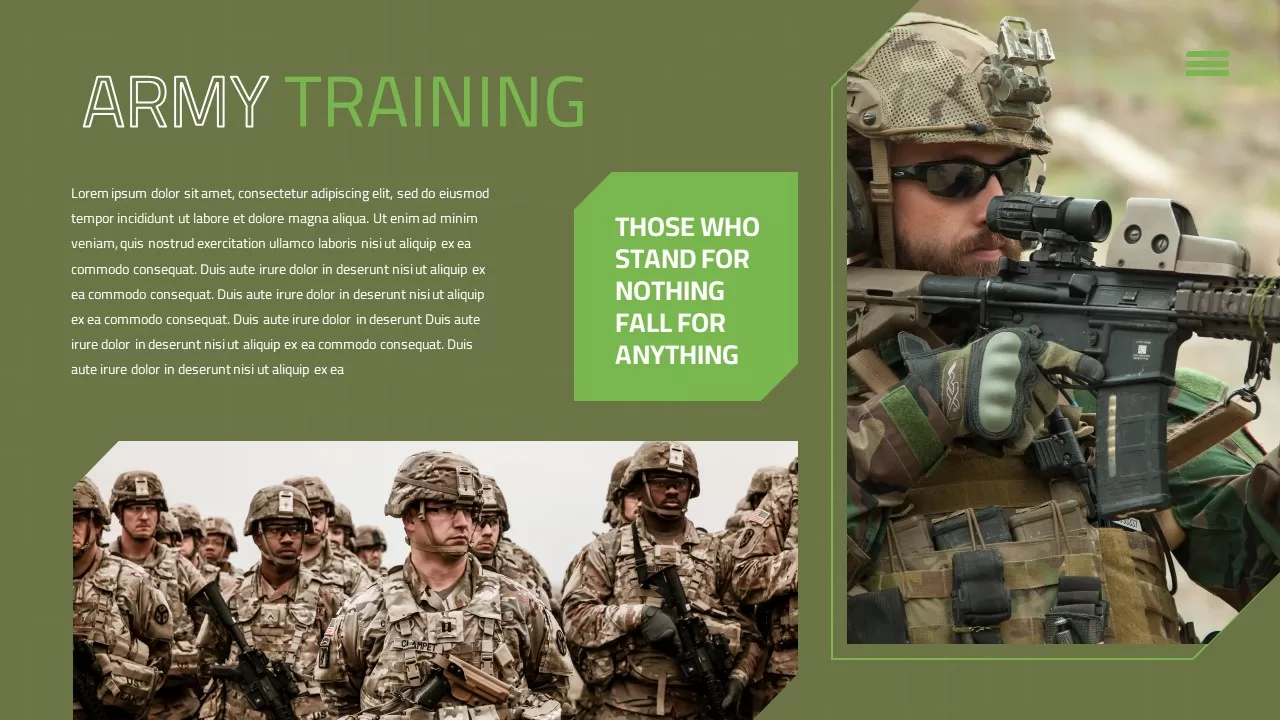 army PowerPoint template army training