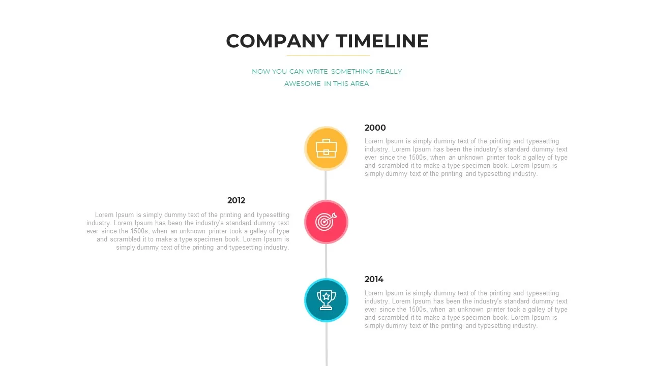 company timeline slide