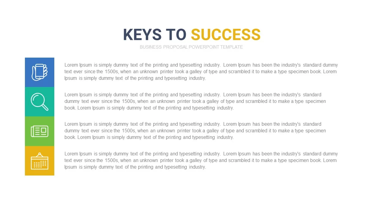 key to success slide