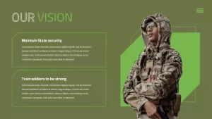 army PowerPoint template our vision