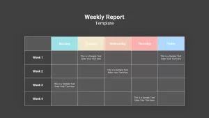 weekly activities report template