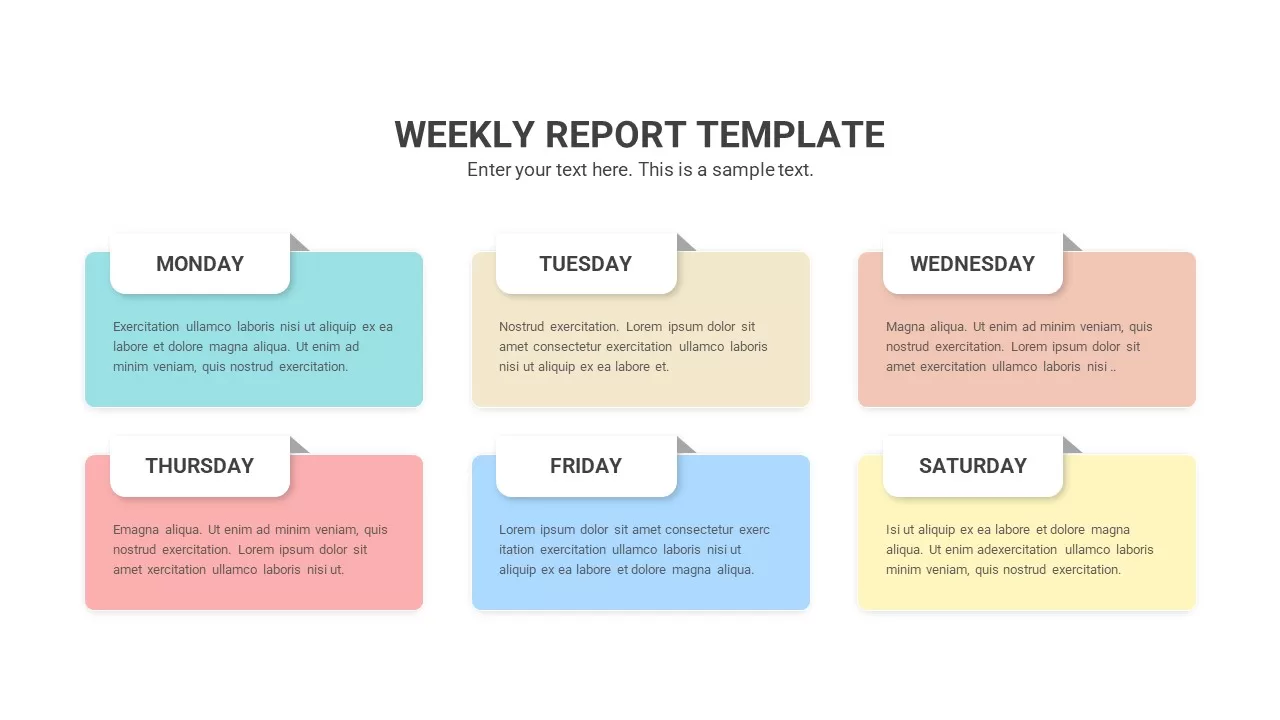 weekly report samples