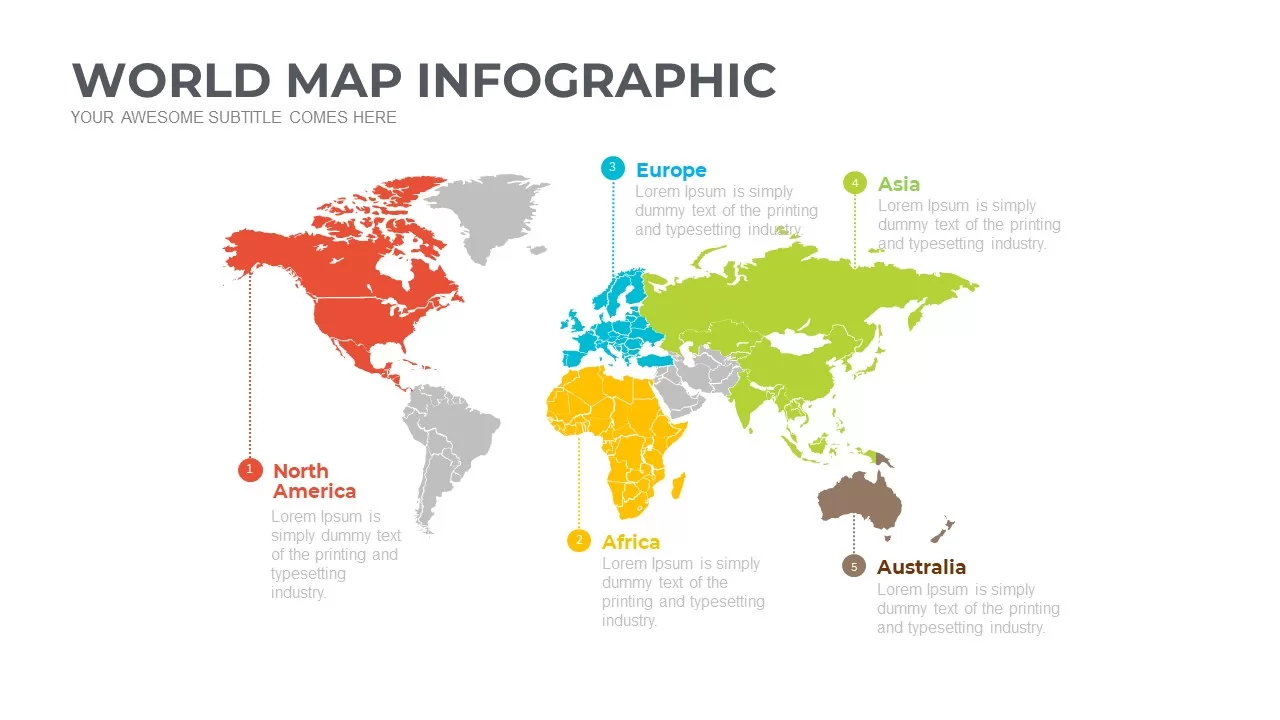 world map infographics