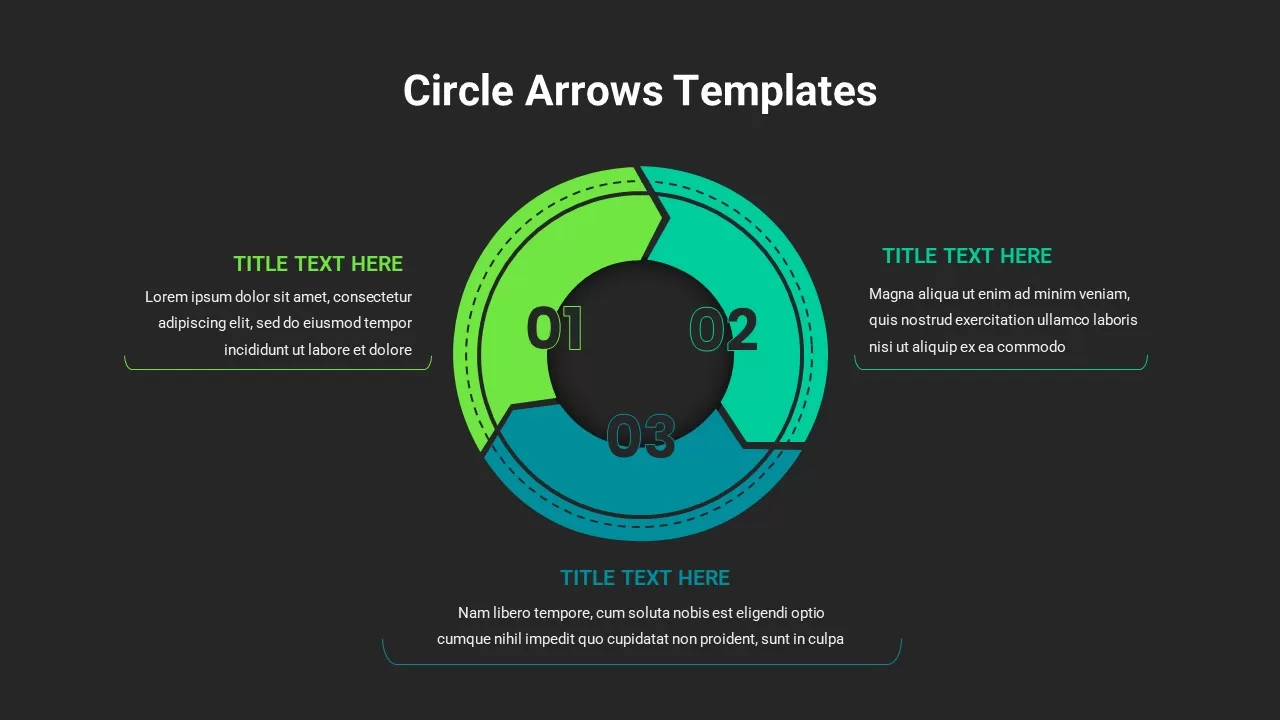 Circle Arrows Template Dark