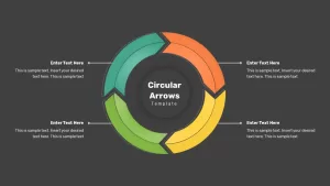 Circular Arrow Infographic Dark